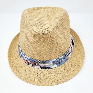 Kooringal Fedora Straw Floral Fabric Trim Hat